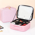 Rechargeable Makeup Bag with LED Mirror – PU Leather Travel Case